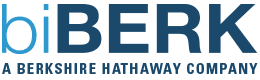 A blue and white logo for the berkeley college hathaway.